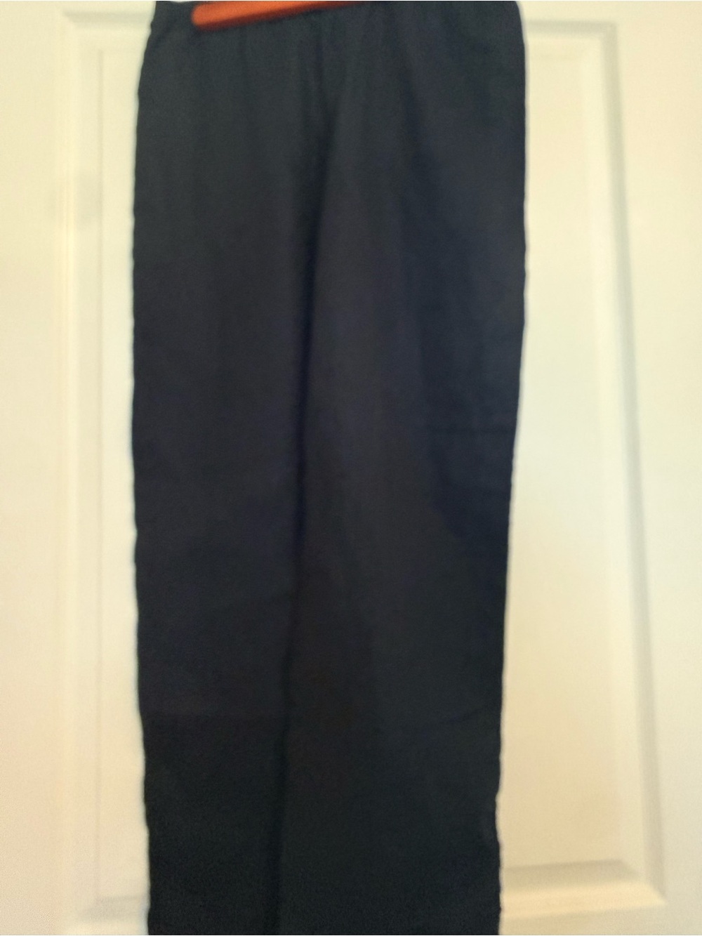 J. Jill Black Elastic-Waist Linen Pants